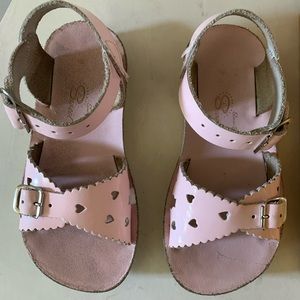 Sun-San Salt Water Sandals Shiny Pink size 9